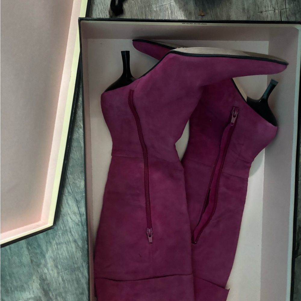 Vibrant Pink Knee-High Boots